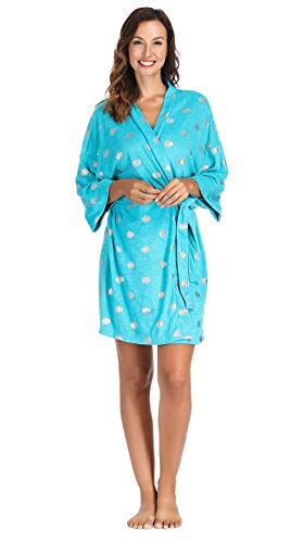 Women Bathrobe, Kimono Shower Wrap, Thin Lightweight Bath Robe