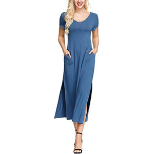 Ink+Ivy Womens Maxi Dresses | Summer Casual Long Dress Swim Cover Up with Pockets