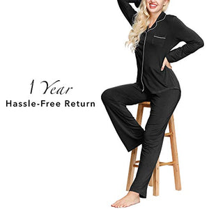 INK+IVY Womens Pajamas Set Long Sleeve Notch Collar Sleepwear Soft Nightwear Pjs