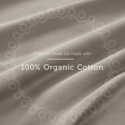 Hyde Lane 400TC Cotton Fitted Sheet| Stretches Up to 10-14” to Easily Cover Most Bed Sizes- Retains Elasticity | Soft & Durable - Shrink & Pilling Proof