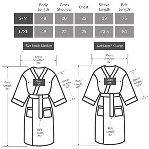 INK + IVY Terry Cloth Robes for Women, 100% Cotton Bath Robe Women's Towel Robe - Kimono Collar Shower Robe